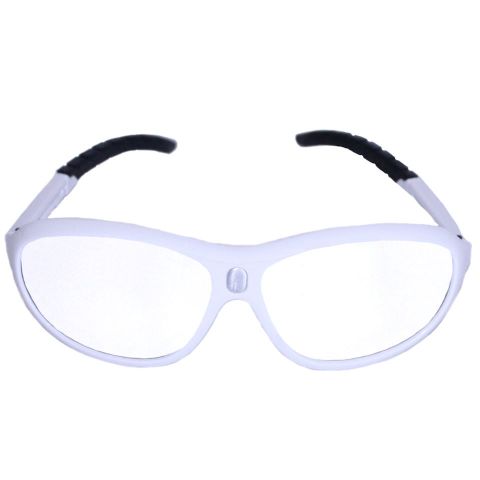 044-Python White Prescription Adaptable Racquetball Eyewear
