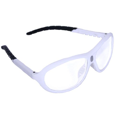 044-Python White Prescription Adaptable Racquetball Eyewear